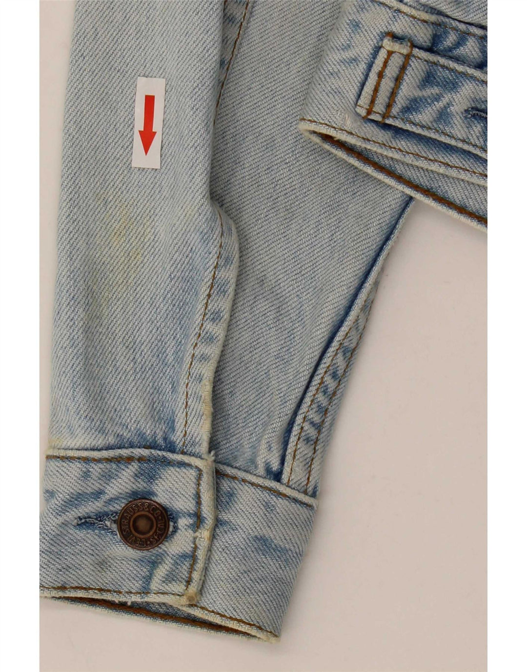 Levi's Womens Crop denimjakke UK 10 Small Blue Cotton