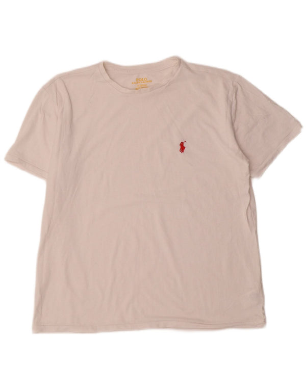 Polo Ralph Lauren Herre T-shirt Top Medium Hvid Bomuld