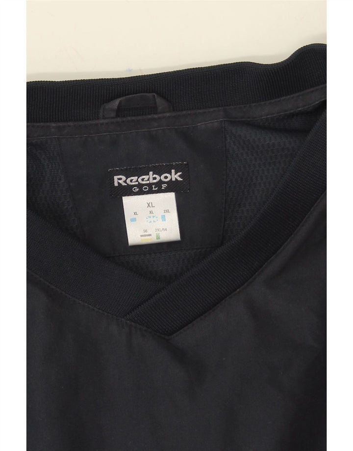 REEBOK Mens Vest Top XL Navy Blue Polyester Vintage Reebok and Second-Hand Reebok from Messina Hembry 