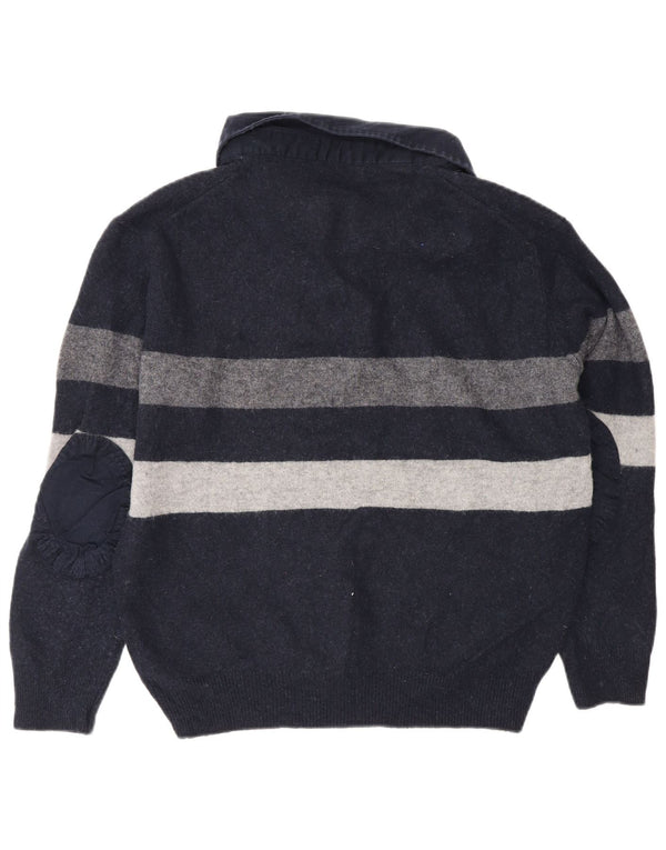 Marks & Spencer Herre Blue Harbor Polo Neck Jumper Sweater Large Navy