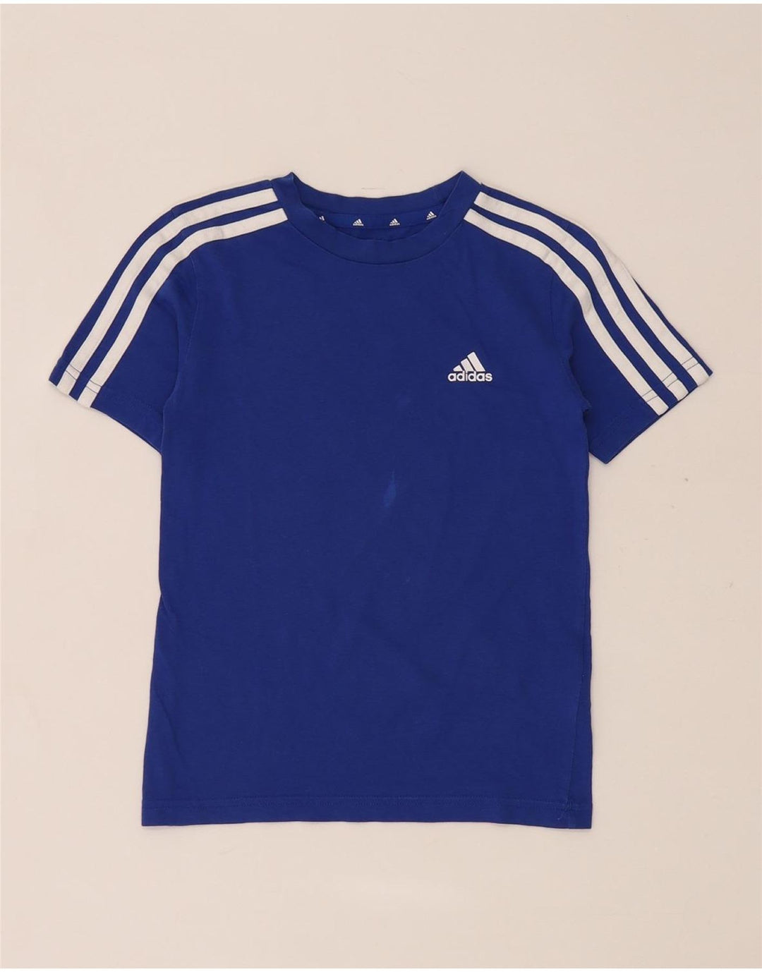Adidas drenge T-shirt top 7-8 år blå bomuld