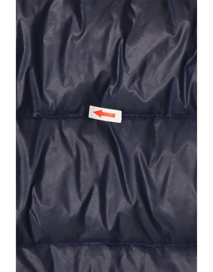 Benetton Dame Hooded Polstret Frakke IT 42 Medium Navy Blue Polyamide