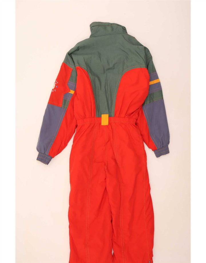 Ninety Eight Herre Ski Jumpsuit UK 40 Medium Red Colourblock Polyester