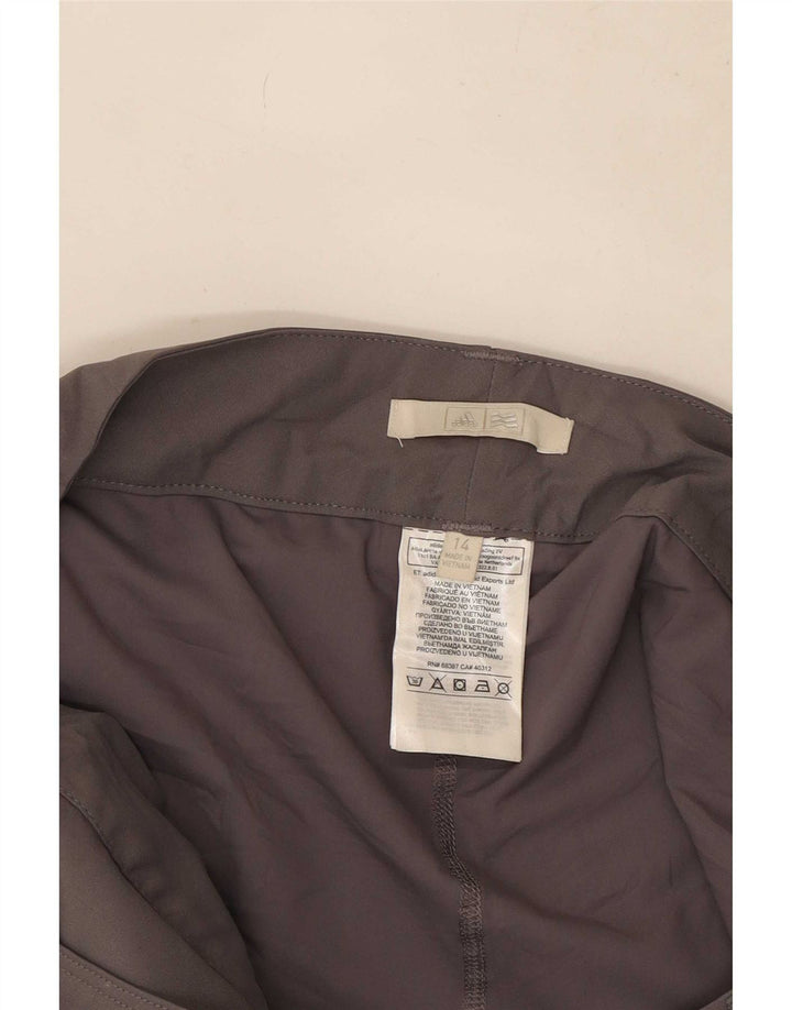 Adidas Dame Mini Nederdel UK 14 Large W32 Grå Polyester