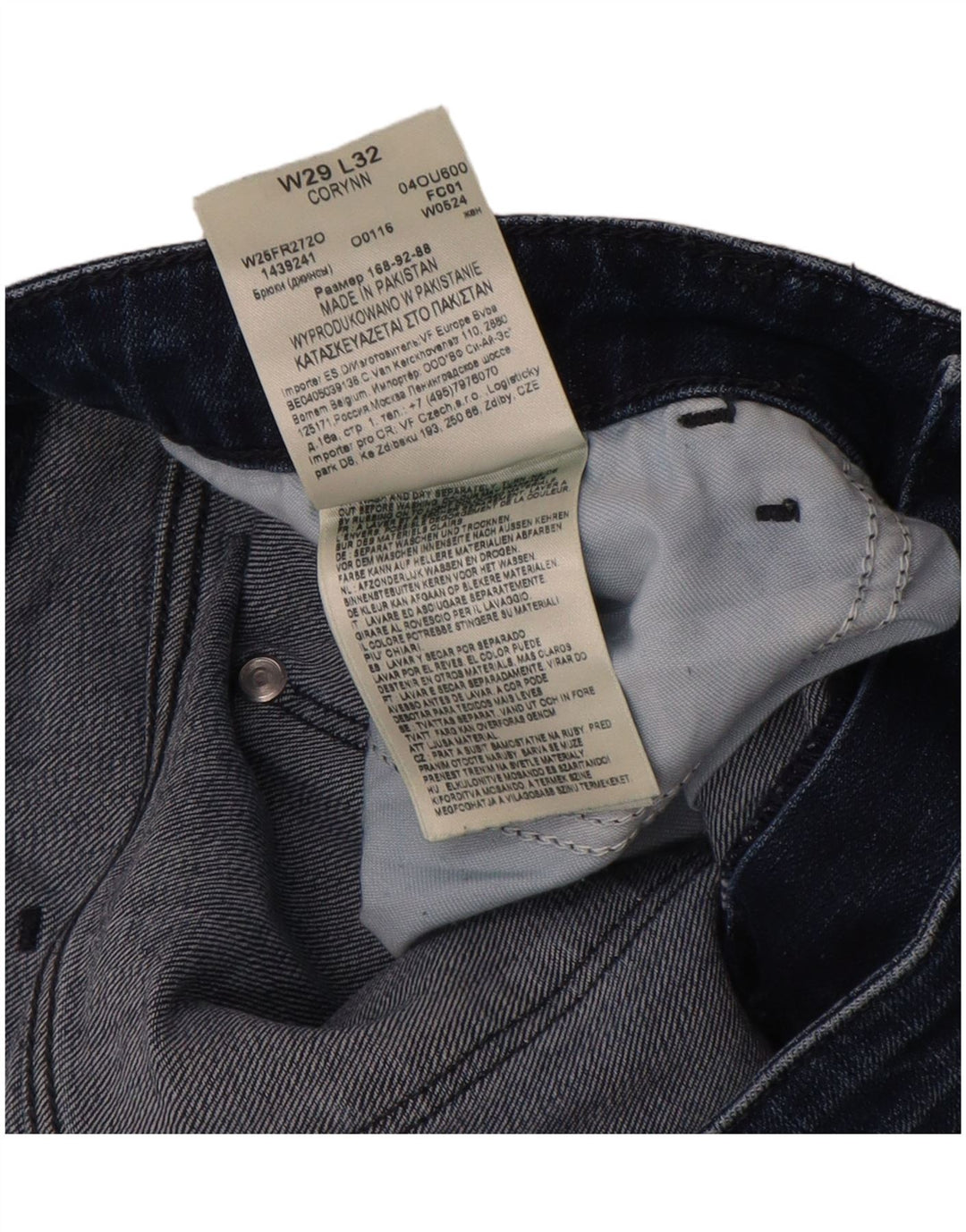 Wrangler Dame Corynn Slim Jeans W29 L32 Marineblå Bomuld