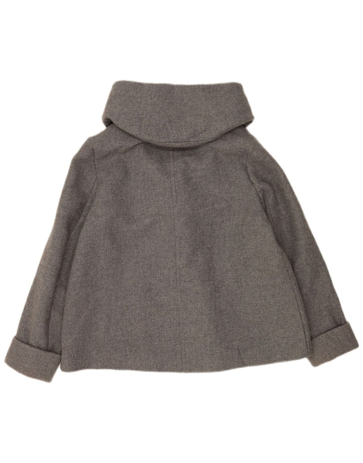 Zara Dame Hooded Bomber Jacket UK 14 Medium Grey Uld