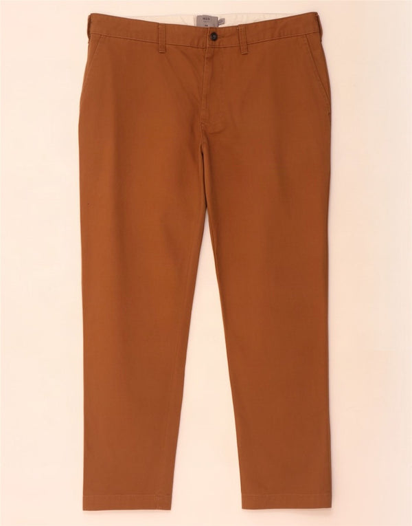 Marks & Spencer Herre Slim Chino Bukser W36 L29 Brun Bomuld