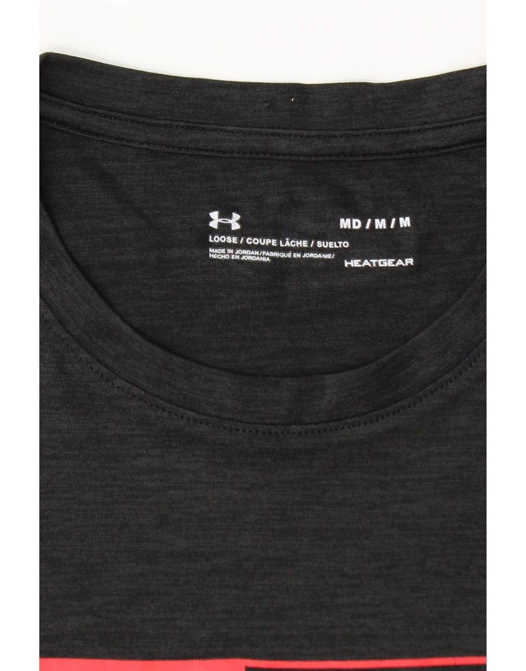 UNDER ARMOUR Herre Heat Gear Grafisk T-Shirt Top Medium Sort