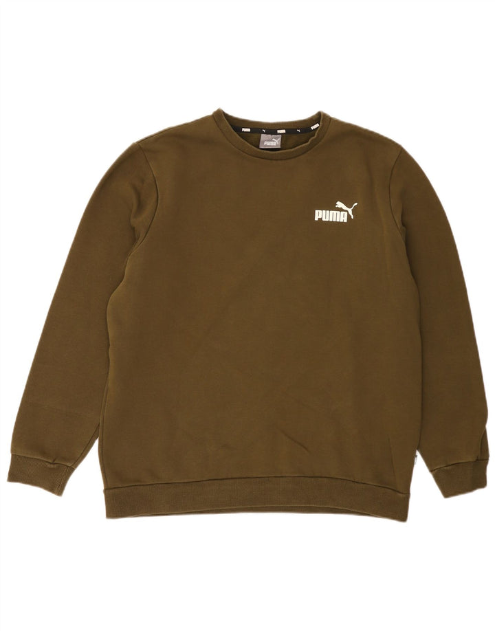 Puma Sweatshirt til mænd Stor Khaki Bomuld
