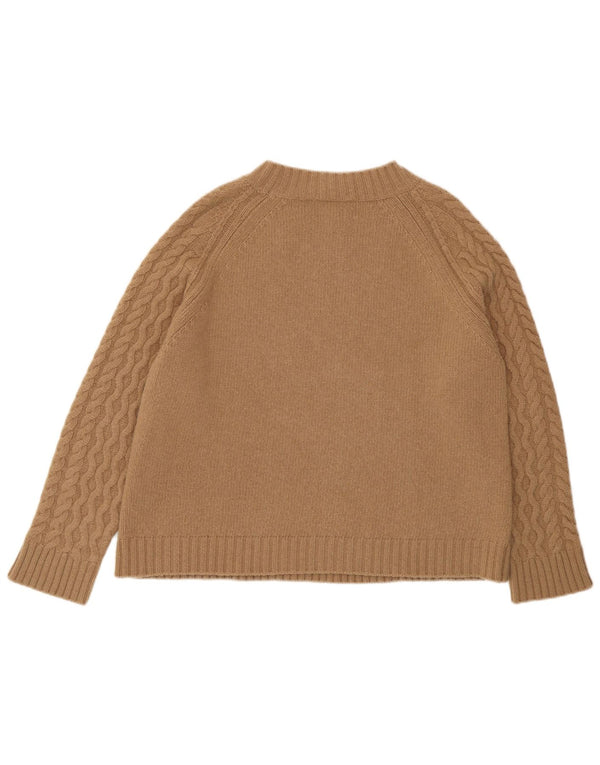 Max Mara Dame Weekend Boat Neck Jumper Sweater UK 16 Large Beige
