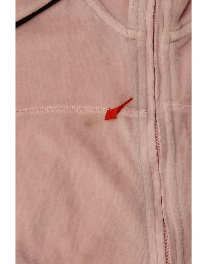 CHAMPION Womens Crop Tracksuit Top Jacket UK 10 Small Pink Cotton Vintage Champion and Second-Hand Champion from Messina Hembry 