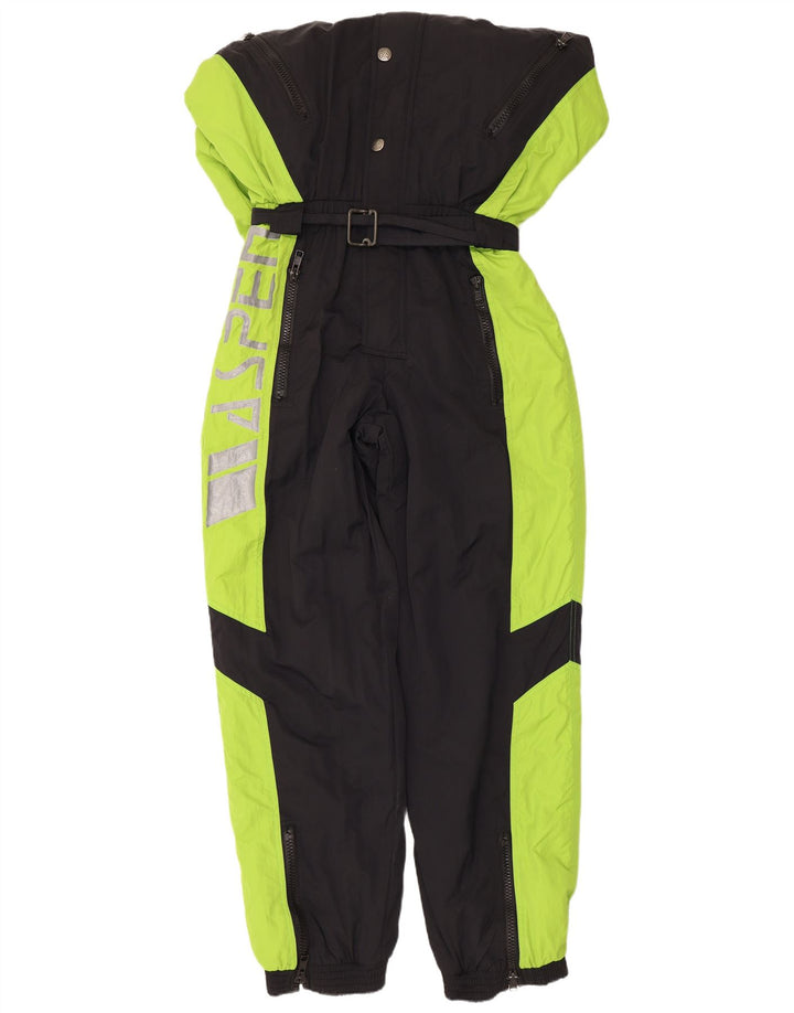 Vintage grafisk ski jumpsuit til mænd Medium Sort Colourblock Polyamid