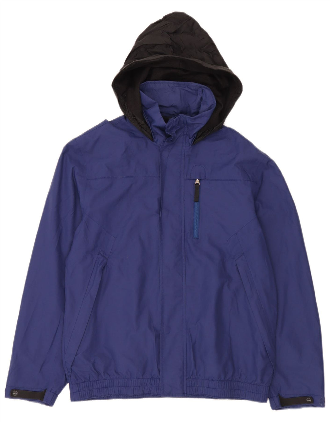 Timberland Windbreaker-jakke med hætte til mænd UK 36 Small Blue Colourblock