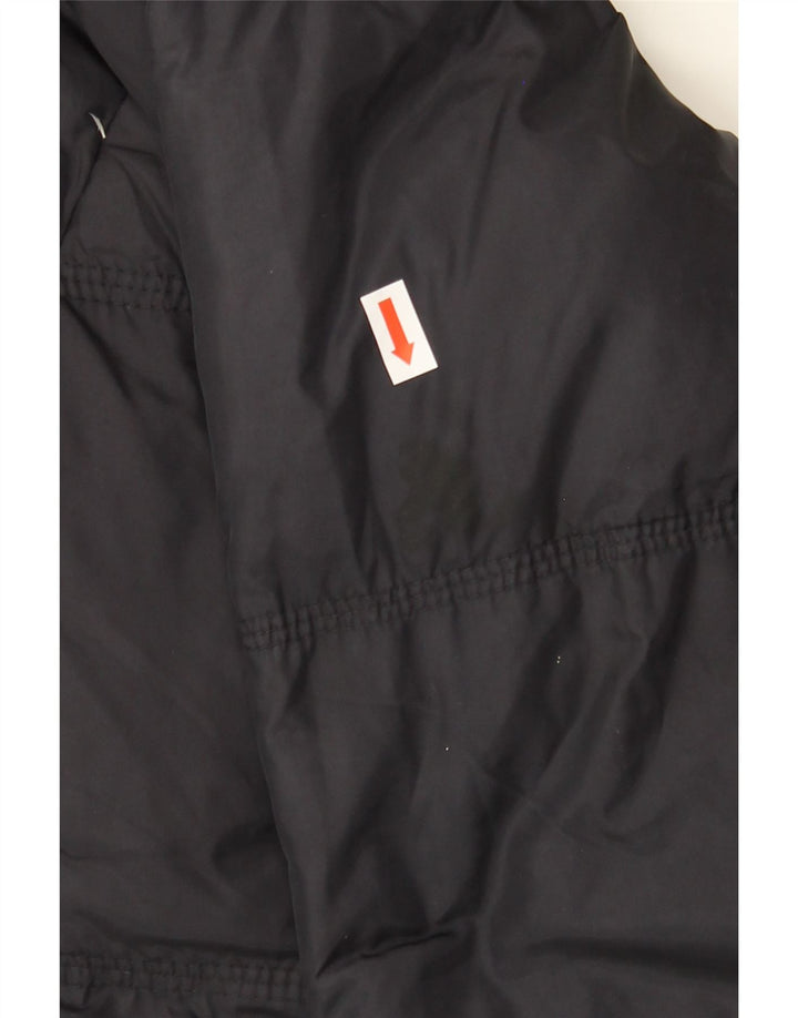 DIADORA Womens Hooded Padded Jacket UK 14 Medium Black Polyamide Vintage Diadora and Second-Hand Diadora from Messina Hembry 