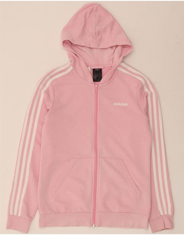 Adidas hættetrøje med lynlås til piger 14-15 år Pink Bomuld