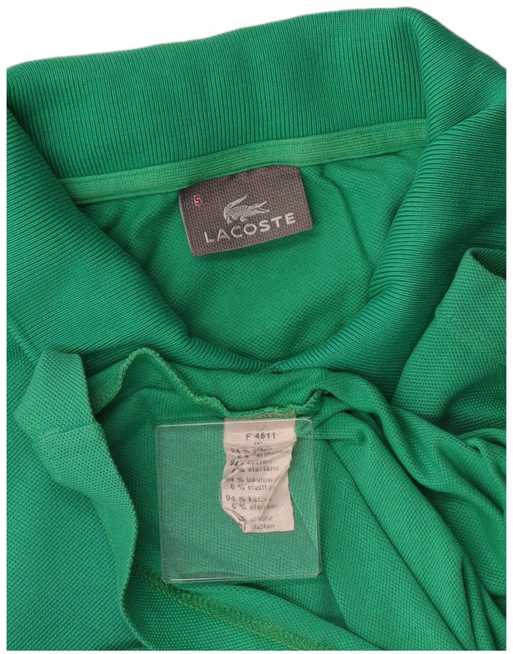 LACOSTE Poloshirt til mænd str. 5 Large Grøn bomuld