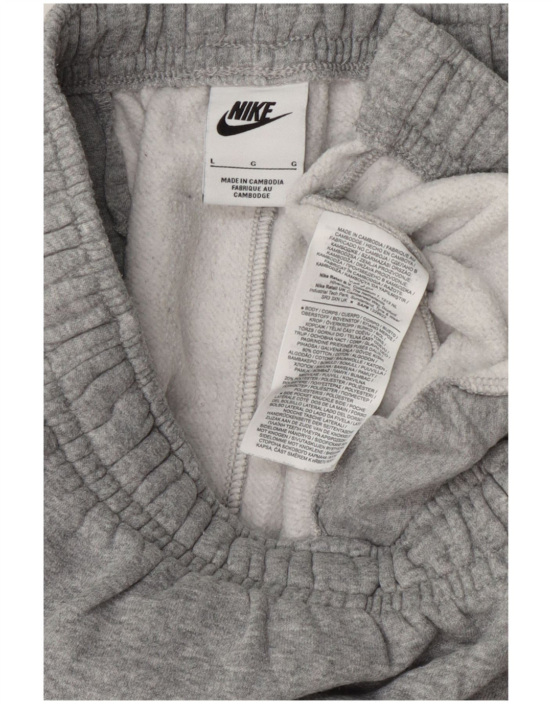 Nike træningsdragt bukser til mænd, joggers, store grå flækkede bomuld