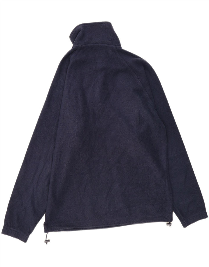 KAPPA Mens Zip Neck Fleece Jumper Medium Navy Blue Polyester Vintage Kappa and Second-Hand Kappa from Messina Hembry 