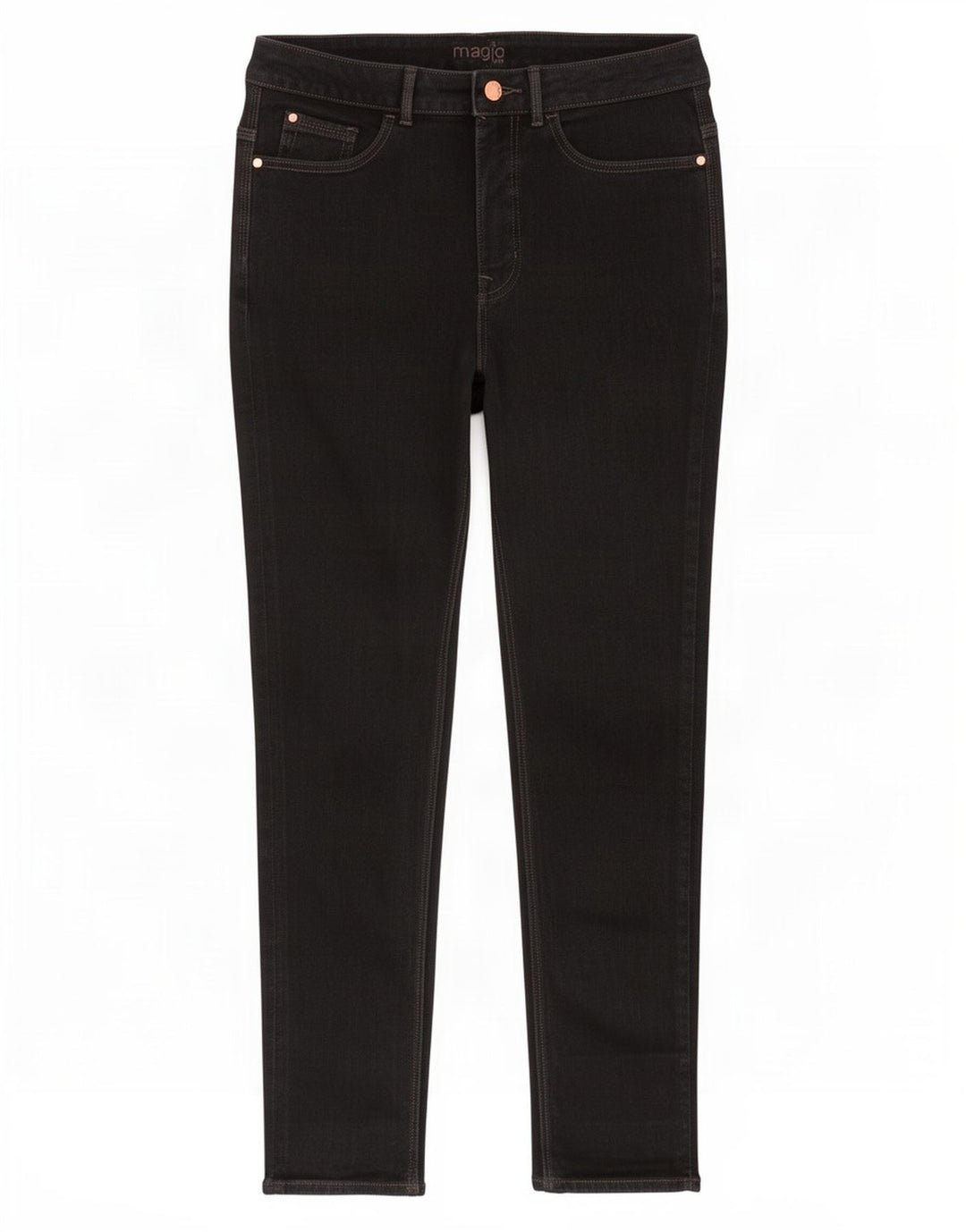 Marks & Spencer Womens Magic Slim Jeans UK 12 Medium W28 L28 Black Bomuld
