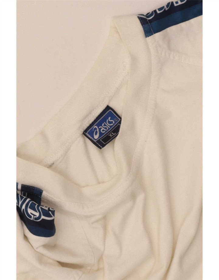 Asics Herre Grafisk T-Shirt Top XL Hvid Colourblock