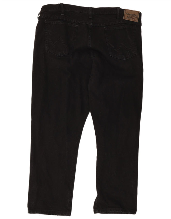 Wrangler Straight Jeans til mænd W44 L30 sort bomuld