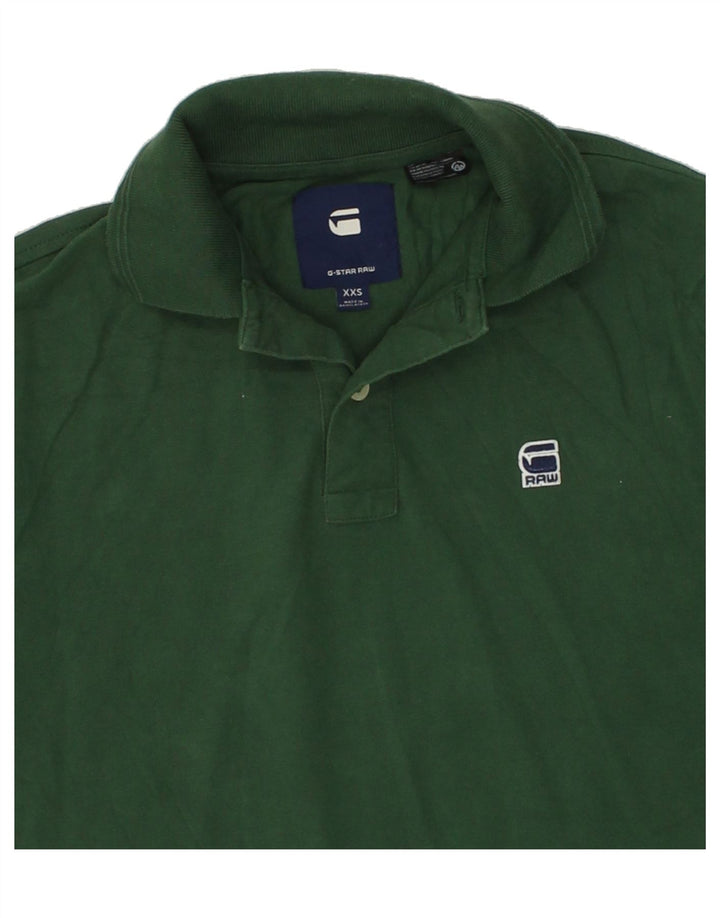 G-STAR Mens Polo Shirt 2XS Green Cotton Vintage G-Star and Second-Hand G-Star from Messina Hembry 