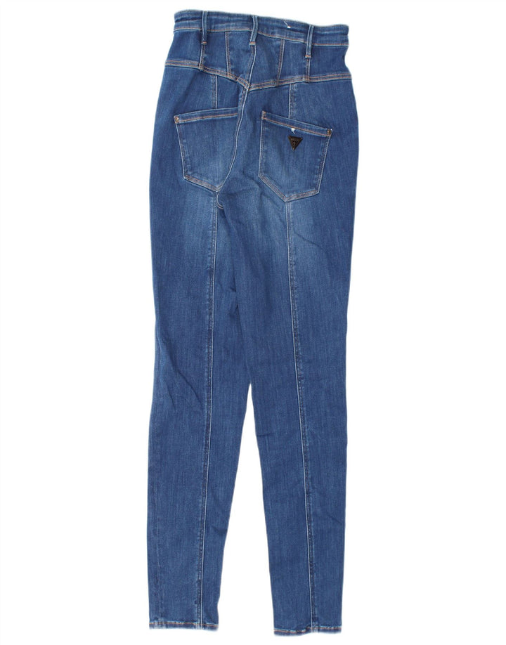 GUESS Kvinder Højtalje Skinny Jeans W24 L28 Blå