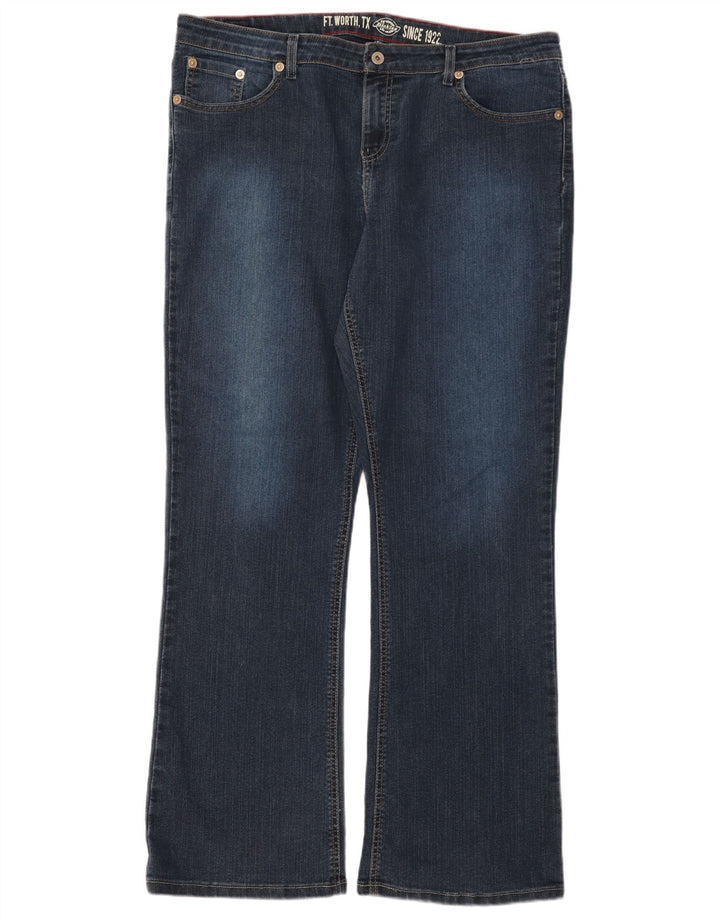 Dickies Dame Bootcut Jeans US 16 2XL W36 L33 Blå Bomuld
