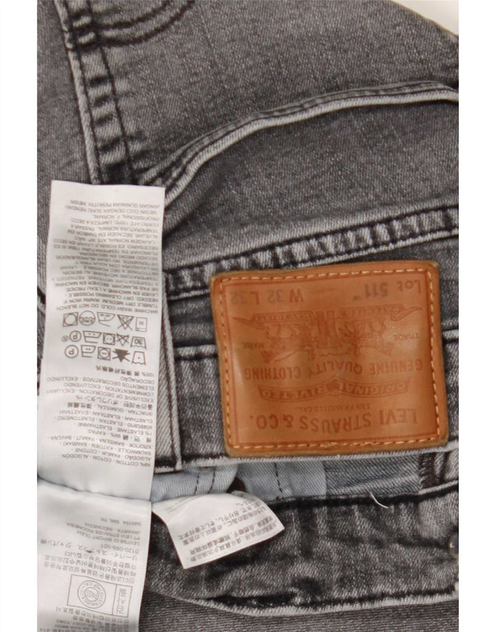 Levi's Herre 511 Slim Jeans W32 L32 Grå Bomuld