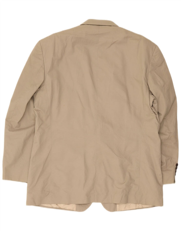 Nautica Herre 2 Button Blazer Jacket UK 46 3XL Beige Bomuld
