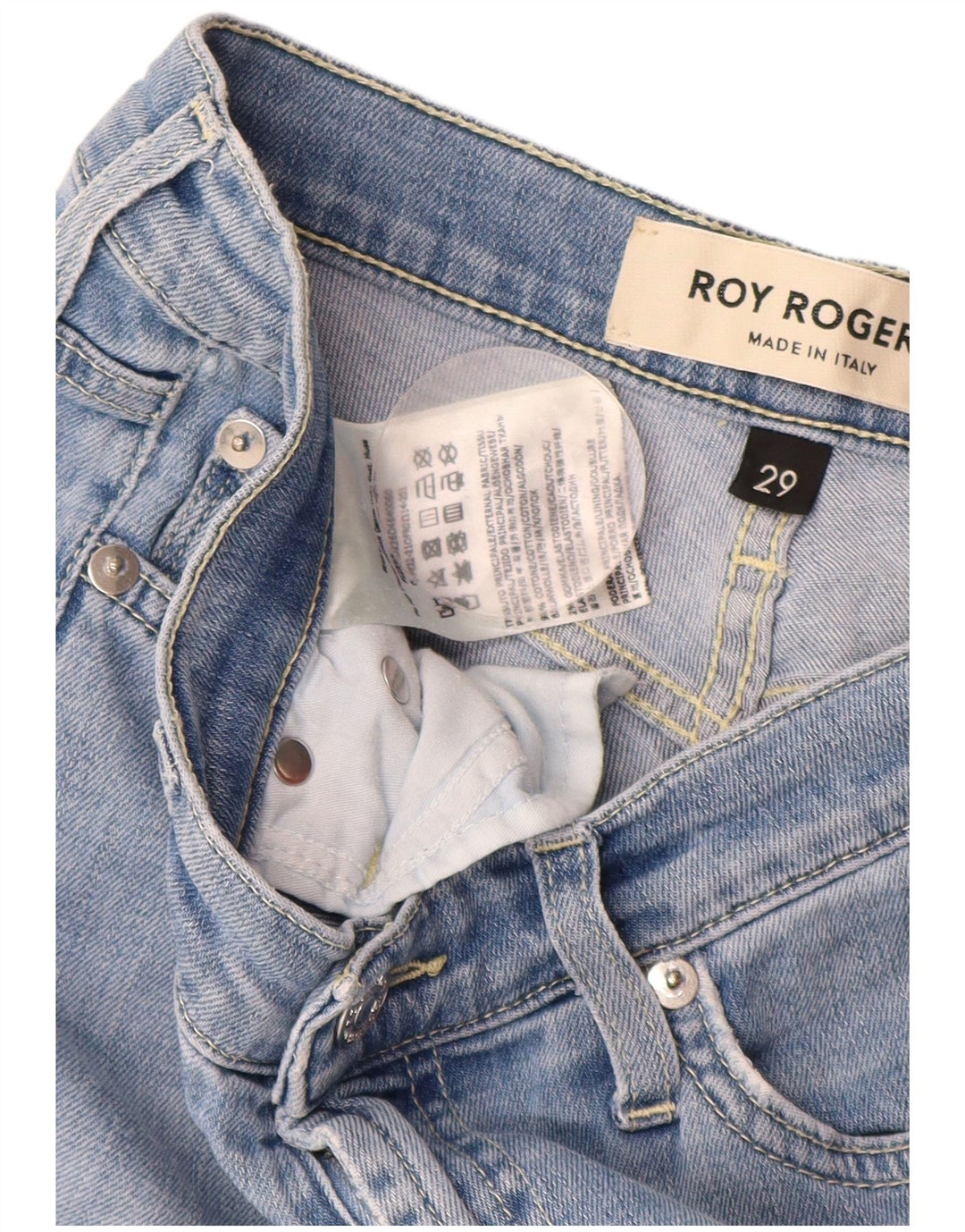 ROY ROGERS Kvinder Cropped Jeans W29 L25 Blå Bomuld