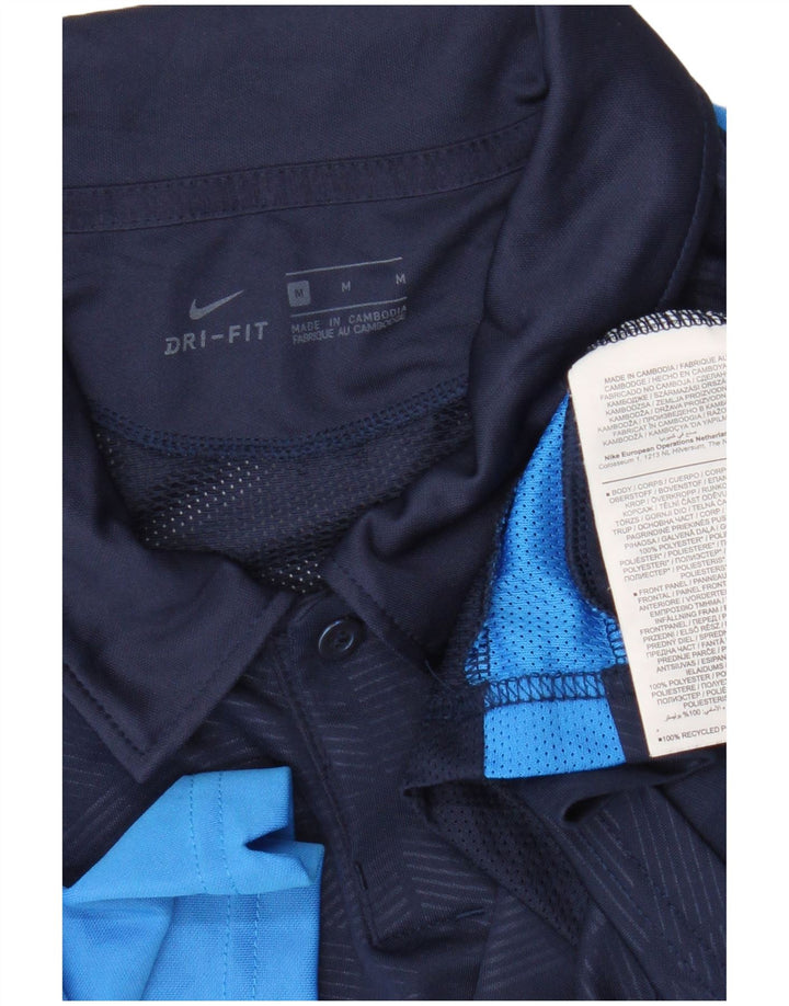 Nike Dri Fit poloshirt til mænd Medium marineblå Colourblock Polyester