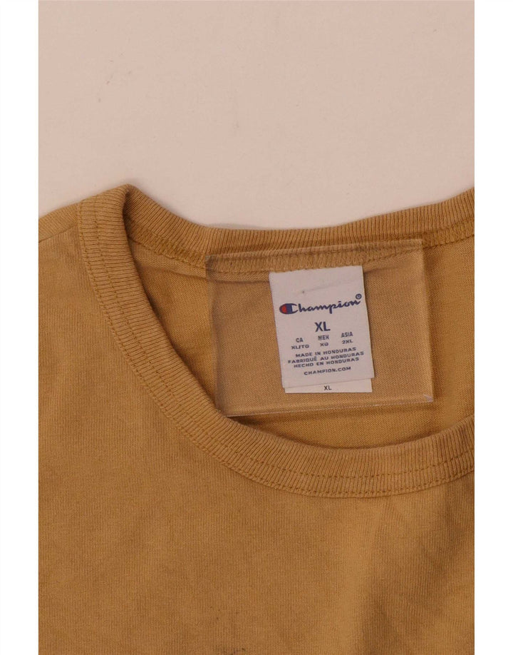 Champion Herre T-Shirt Top XL Beige Bomuld