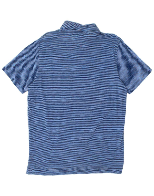 Tommy Hilfiger Herre Garment Dyed Slim Fit Polo Shirt XL Blue Pinstripe
