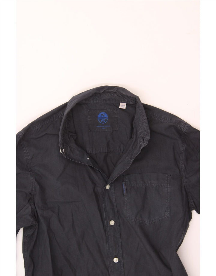 NORTH SAILS Mens Shirt Small Navy Blue Cotton Vintage North Sails and Second-Hand North Sails from Messina Hembry 