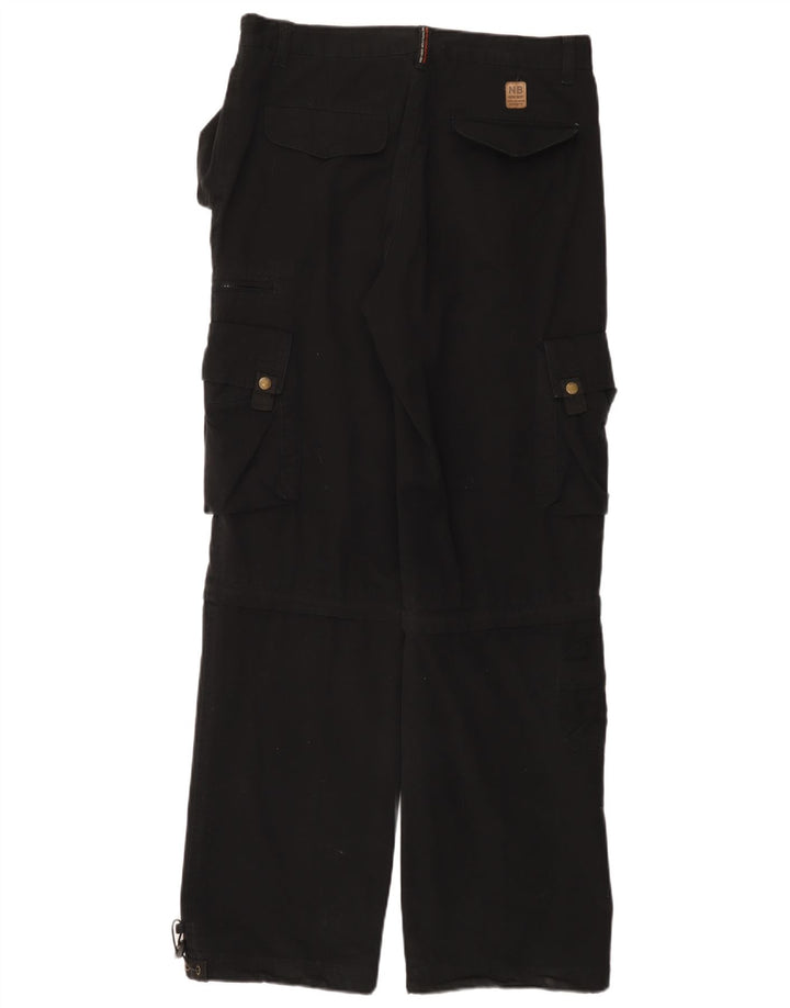 Vintage Straight Cargo bukser til mænd W33 L33 Sort
