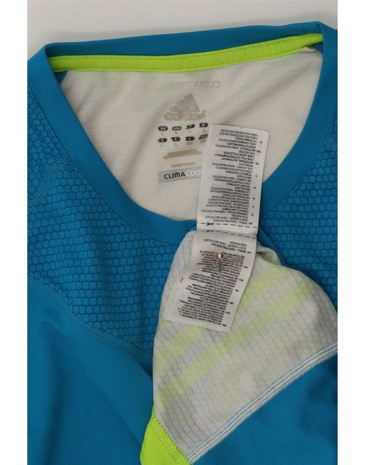 Adidas Herre Climacool T-Shirt Top Stor Blå Colourblock Polyester