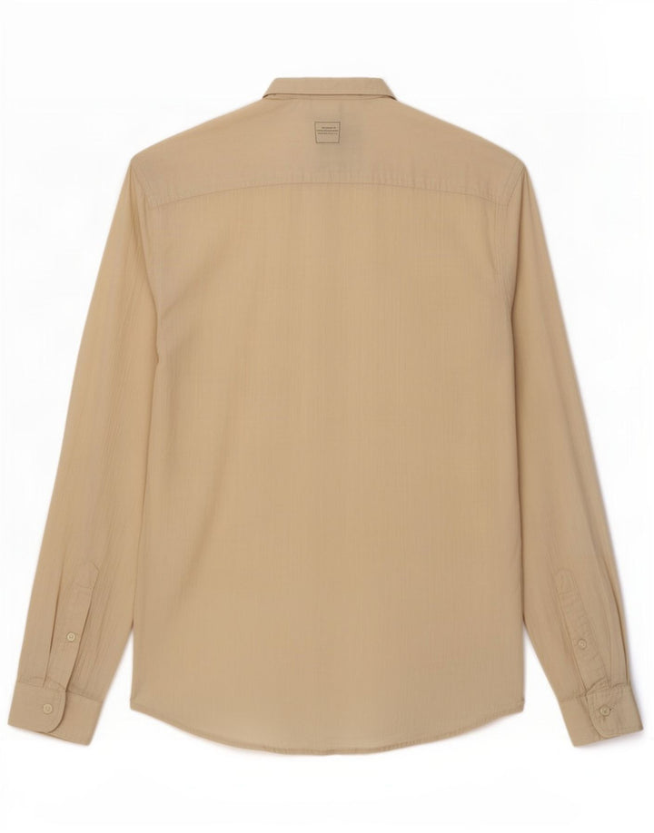 Zara Herreskjorte Small Beige Cotton