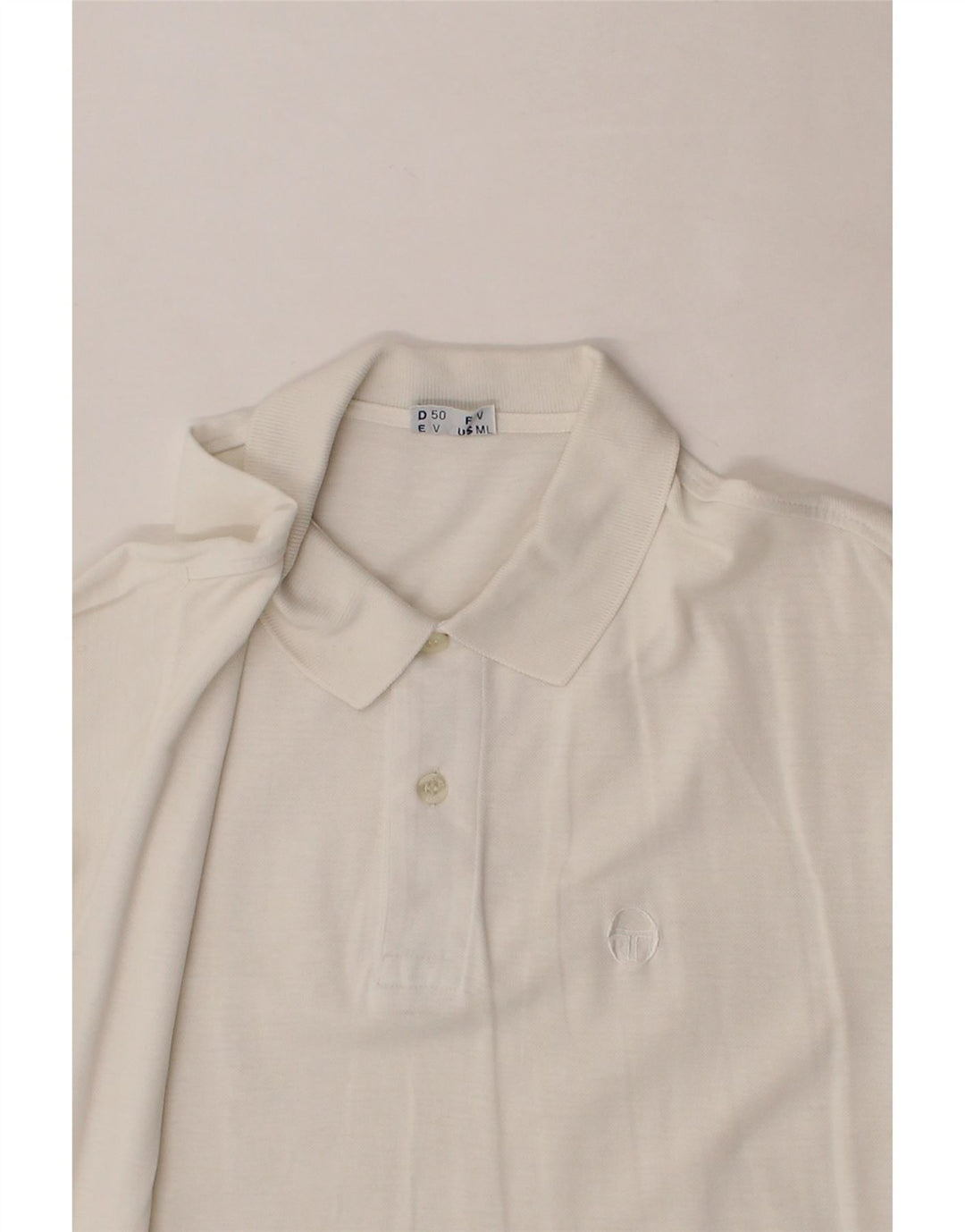 SERGIO TACCHINI Mens Polo Shirt Medium White Vintage Sergio Tacchini and Second-Hand Sergio Tacchini from Messina Hembry 