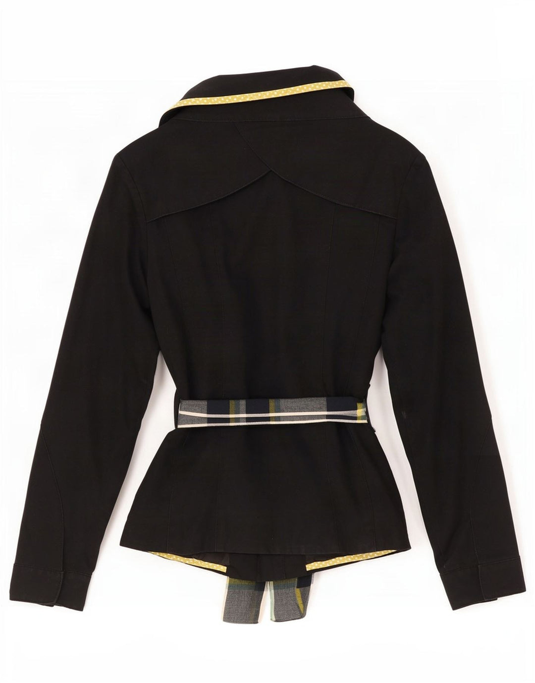 Vila Womens Short Overcoat UK 10 Small Black Bomuld