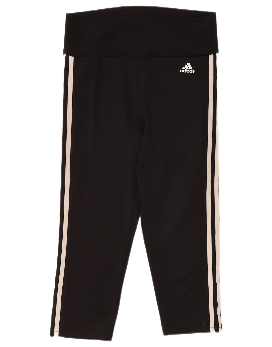 Adidas Dame Aeroready Capri Leggings UK 12/14 Medium Black Polyester