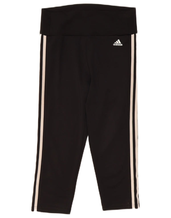 Adidas Dame Aeroready Capri Leggings UK 12/14 Medium Black Polyester