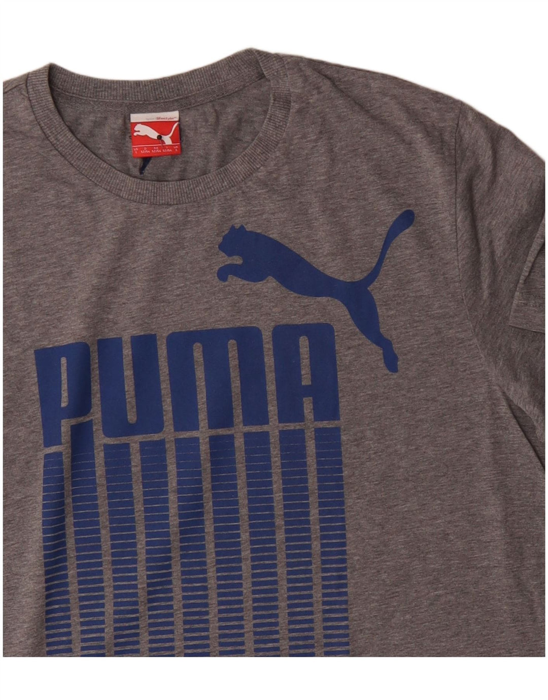 Puma Herre Grafisk T-Shirt Top Stor Grå Bomuld