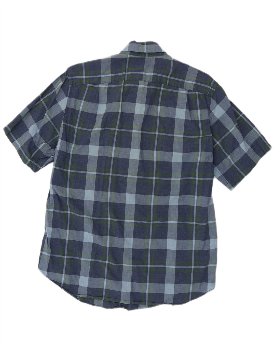 J. CREW Kortærmet Herreskjorte Medium Navy Blue Check