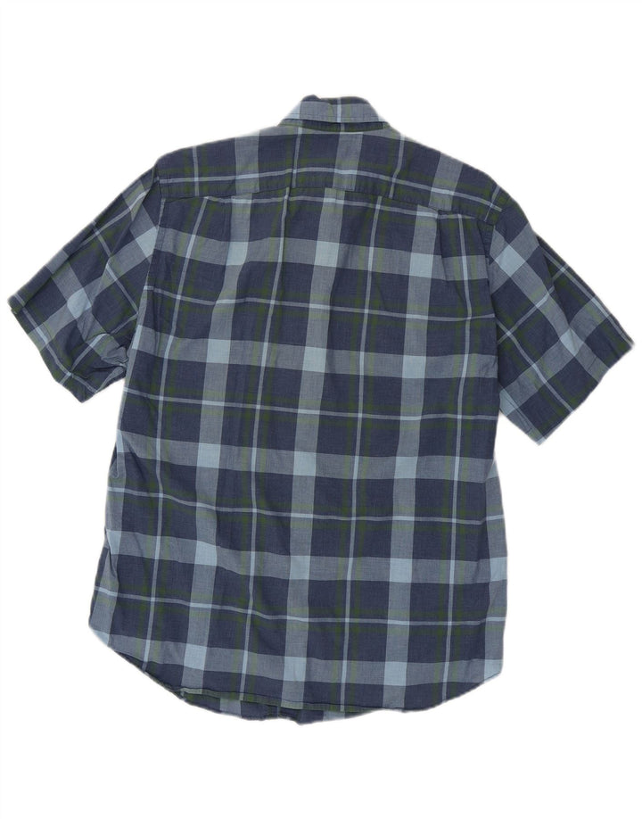 J. CREW Kortærmet Herreskjorte Medium Navy Blue Check