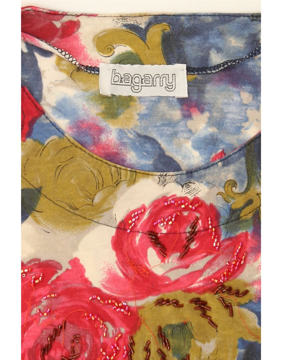 BAGARRY Womens Top Long Sleeve UK 16 Large Multicoloured Floral Vintage Bagarry and Second-Hand Bagarry from Messina Hembry 