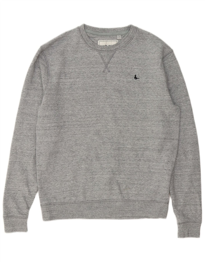 Jack Wills Sweatshirt til mænd XS Grå Flecked Bomuld