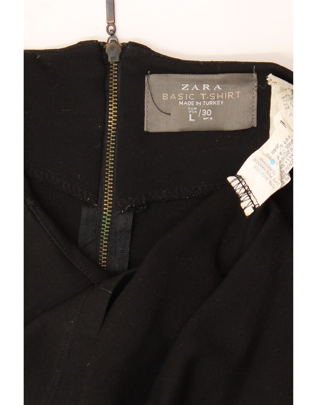 ZARA Womens Pencil Skirt Large W32 Black Viscose Vintage Zara and Second-Hand Zara from Messina Hembry 