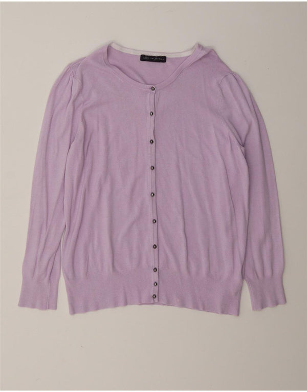 Marks & Spencer Dame Cardigan Sweater UK 16 Large Purple Viscose