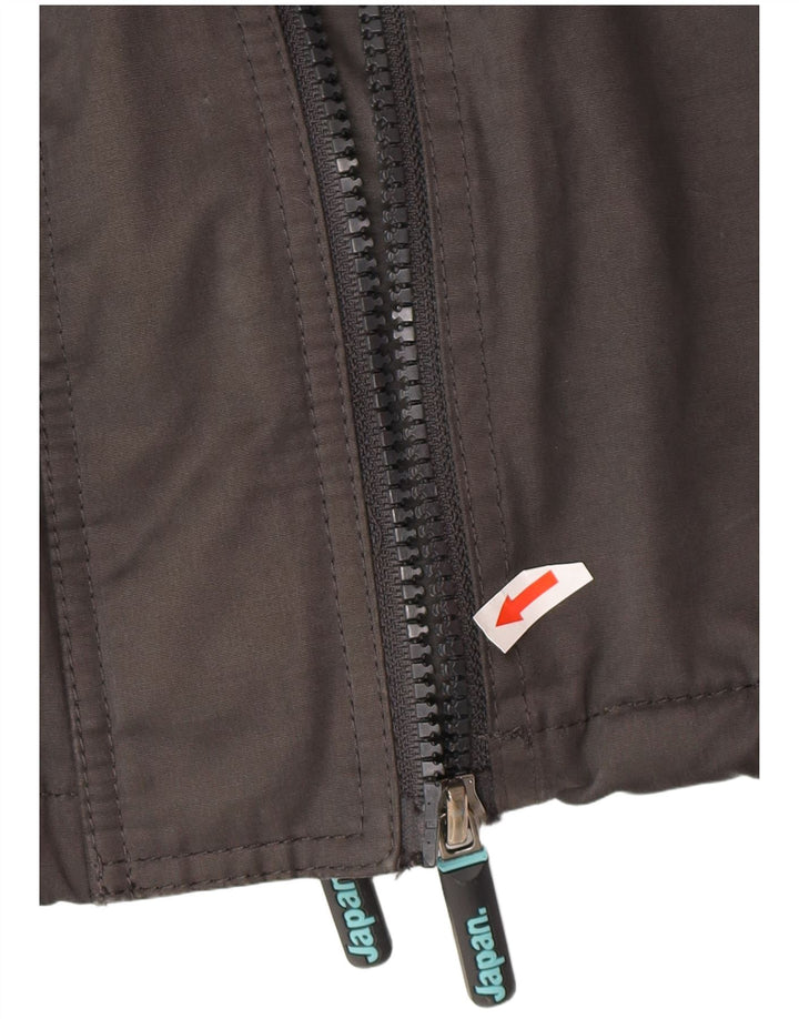 Superdry Herre The Windcheater Hooded Windbreaker Jacket UK 42 XL Grå